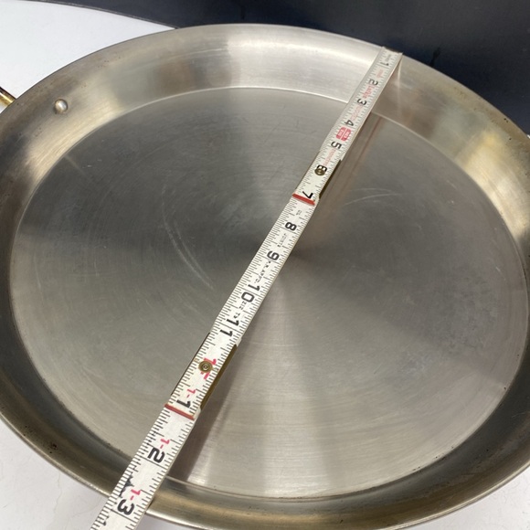 Copper Bottom Paella Pan Brass Handled 15 Inch - Picture 6 of 17